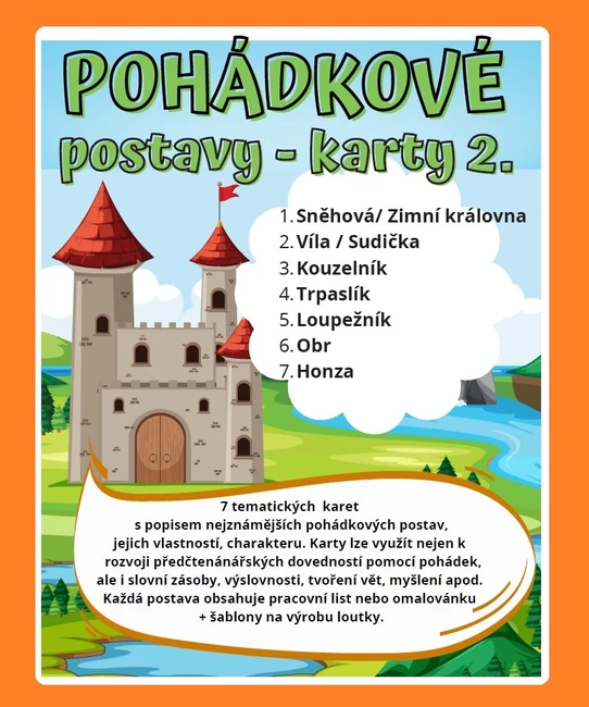 Pohádkové postavy - karty 2.