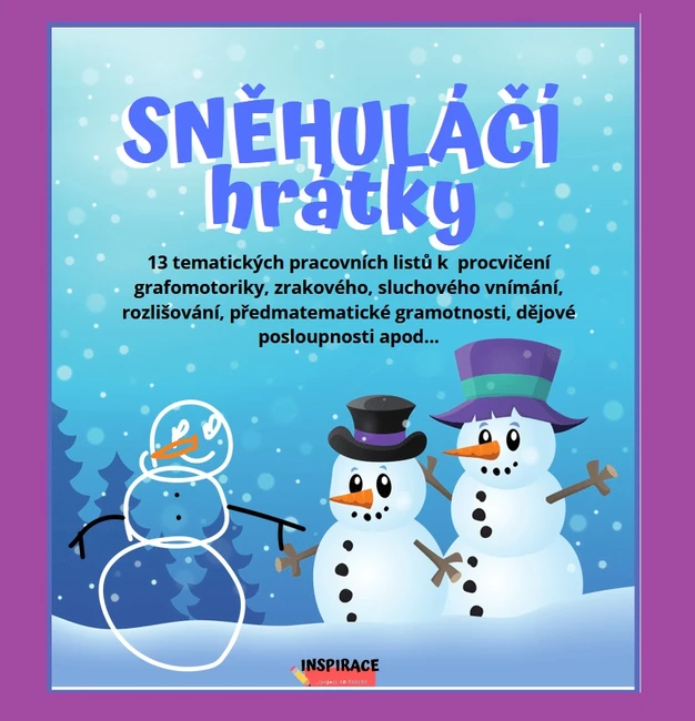 SNĚHULÁČÍ HRÁTKY - pracovní listy