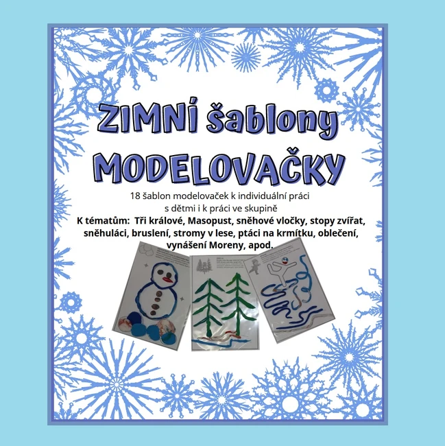 Šablony - ZIMNÍ MODELOVAČKY (omalovánky)