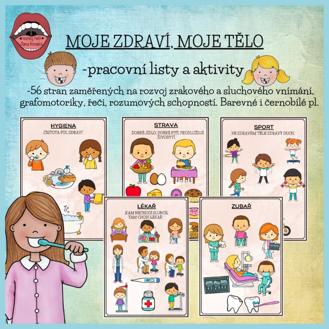 MOJE TĚLO, MOJE ZDRAVÍ: pracovní listy a aktivity