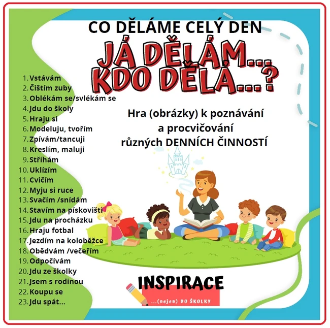 JÁ dělám ...- KDO dělá? ... (DENNÍ ČINNOSTI)
