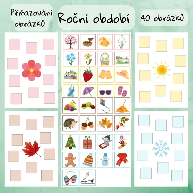 Roční období - Třídění obrázků