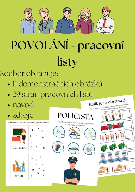 Povolání - pracovní listy