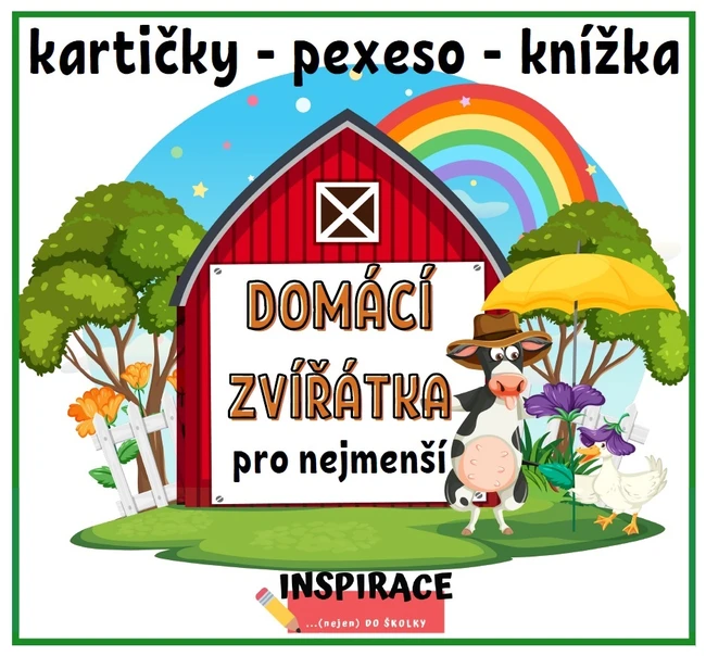 DOMÁCÍ ZVÍŘÁTKA (kartičky, pexeso, knížka)