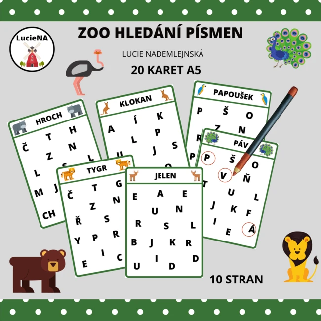 ZOO HLEDÁNÍ PÍSMEN
