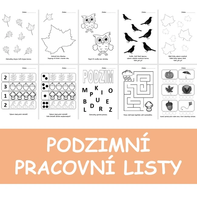 PODZIMNÍ PRACOVNÍ LISTY