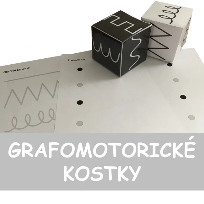 Grafomotorické kostky - grafomotorické prvky