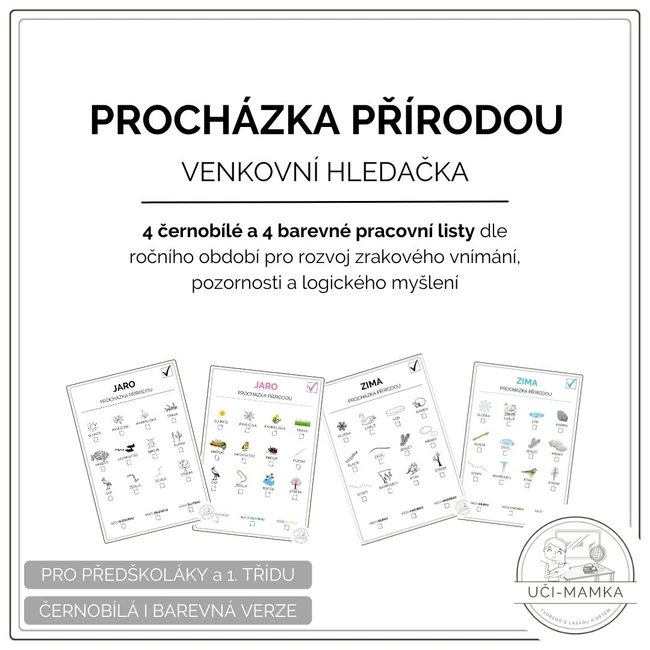Procházka přírodou - venkovní hledačky