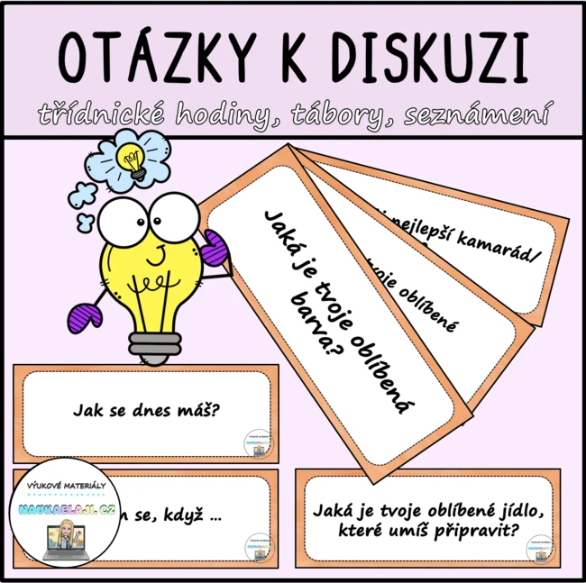 54 OTÁZEK K DISKUZI - barevná i černobílá verze ⚫️⚪️