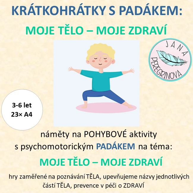 KRÁTKOHRÁTKY S PADÁKEM: MOJE TĚLO- MOJE ZDRAVÍ (POHYBOVÉ hry)
