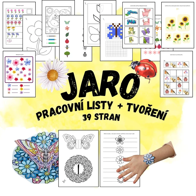 Jaro - pracovní listy + tvoření