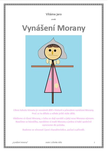 Vítáme jaro aneb Vynášení Morany