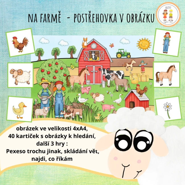 Na farmě - postřehovka v obrázku 