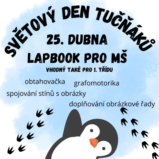 Světový den tučňáků lapbook MŠ