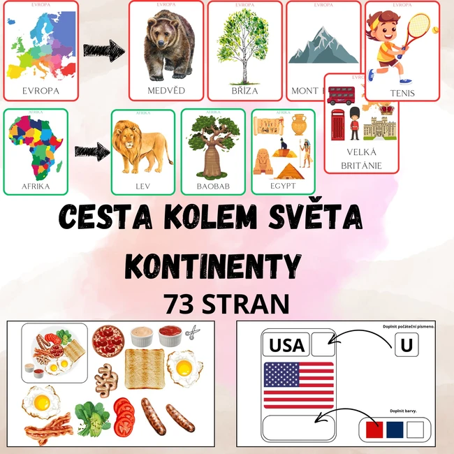 Cesta kolem světa - kontinenty