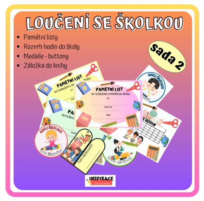 Loučení se školkou (sada 2)
