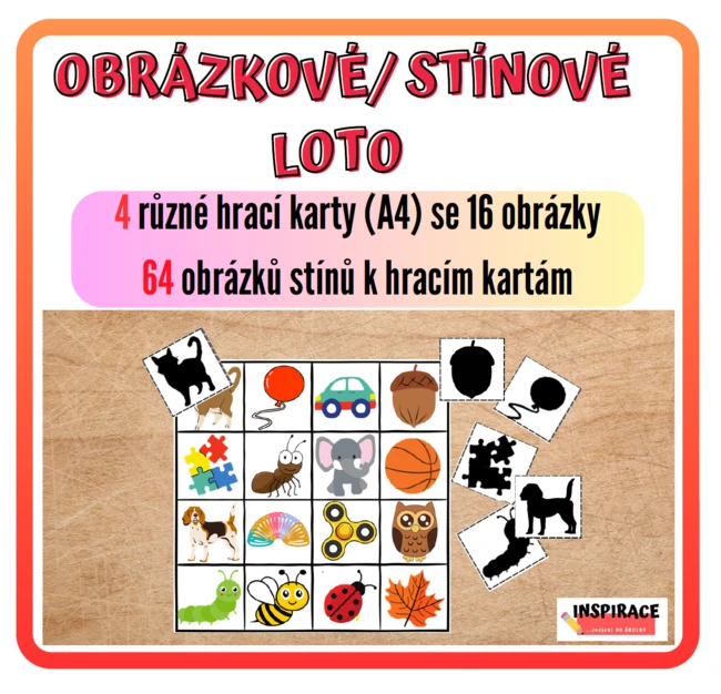 OBRÁZKOVÉ / STÍNOVÉ LOTO 