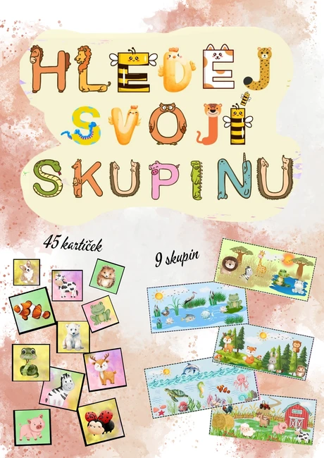 ROZŘAZENÍ DĚTÍ DO SKUPINY - ZVÍŘÁTKA 🐮🐻🐷🐱