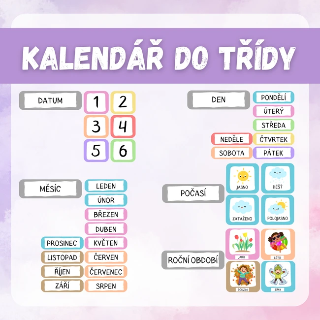 Kalendář do třídy