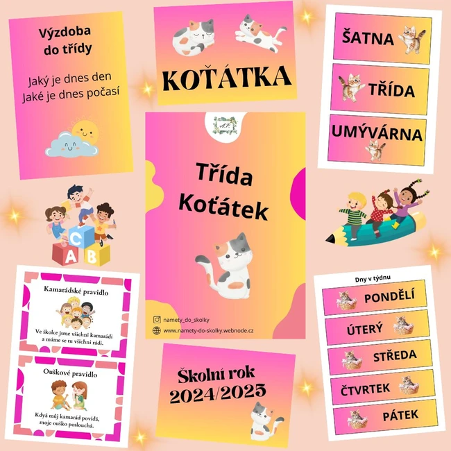 Výzdoba třídy Koťátek 