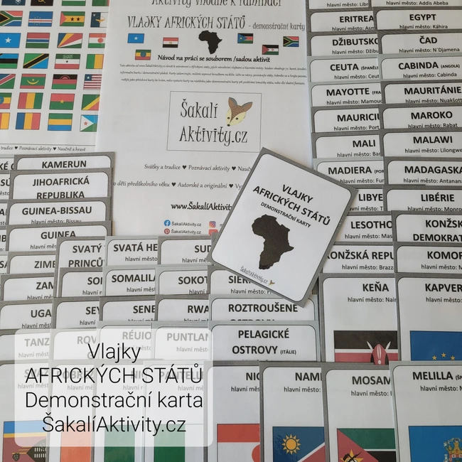  Vlajky afrických států - demonstrační karty 