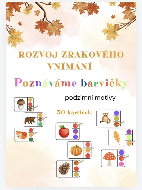 Karty - poznáváme barvy (kolíčkování)