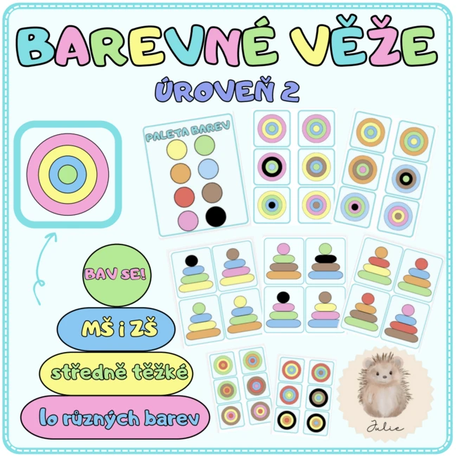 BAREVNÉ VĚŽE - úroveň 2