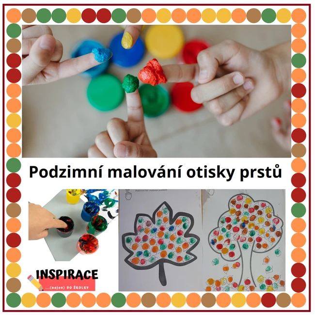 Prstíkové malování - podzimní stromy, listy 🍂🍁🍃