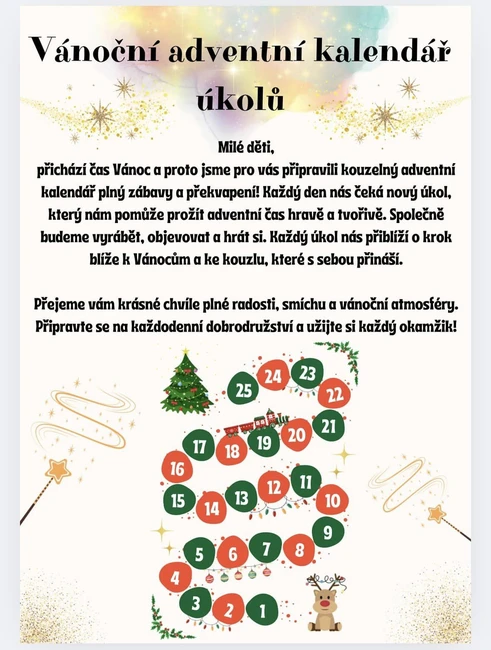 Adventní kalendář úkolů