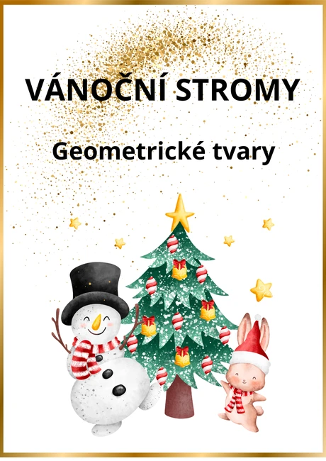 Vánoční stromy - geometrické tvary 