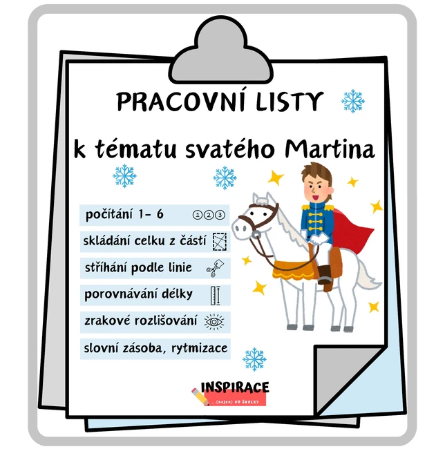 PRACOVNÍ LISTY  k tématu svatého Martina