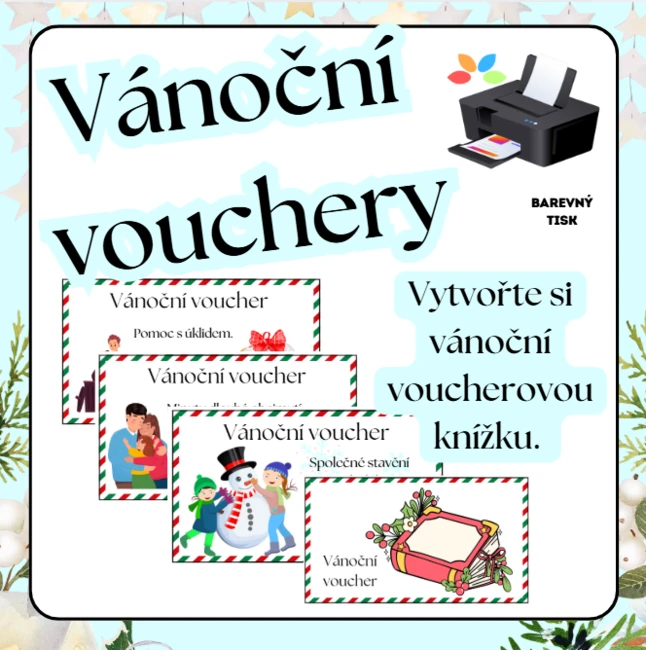 Vánoční barevné vouchery