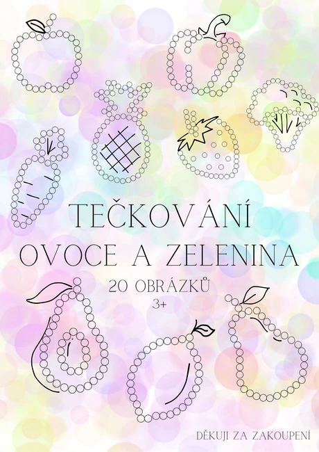 Tečkování - Ovoce a zelenina - 20 obrázků