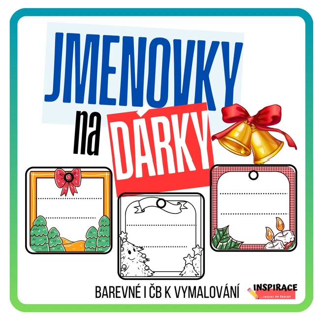 Jmenovky na dárky (zdarma) 🎁🎄