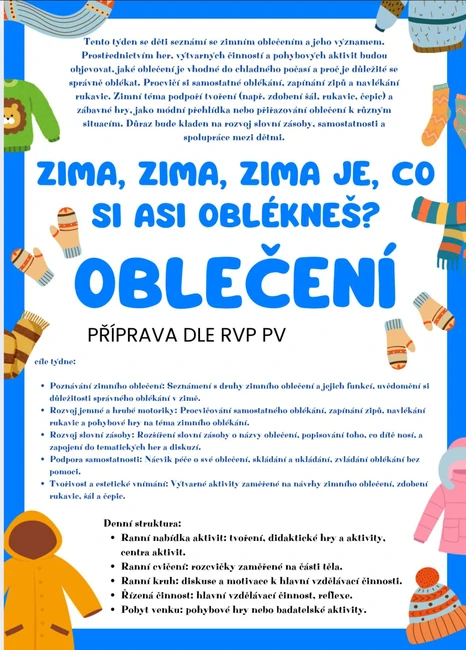 Oblečení, zima 
