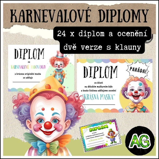 KARNEVAL - DIPLOMY S KLAUNY