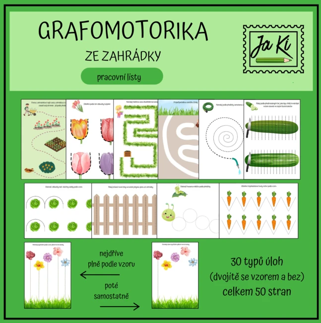 Grafomotorika ze zahrádky