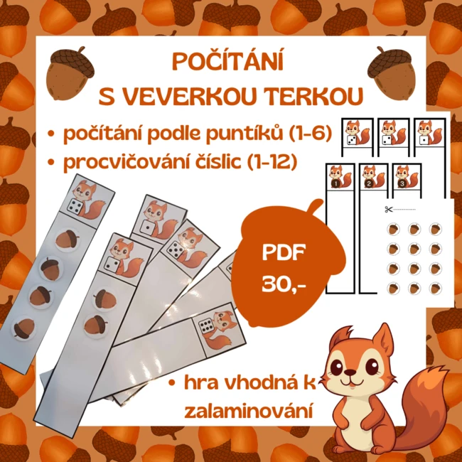 Počítání s veverkou Terkou