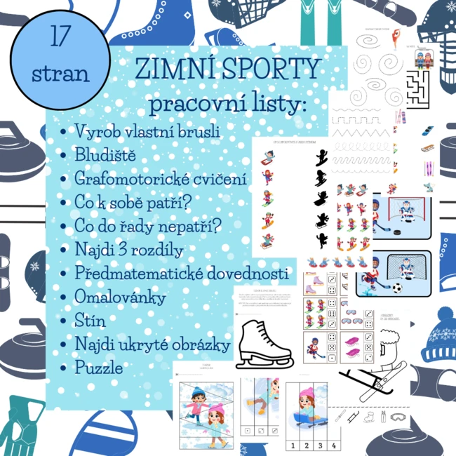 ZIMNÍ SPORTY - pracovní listy