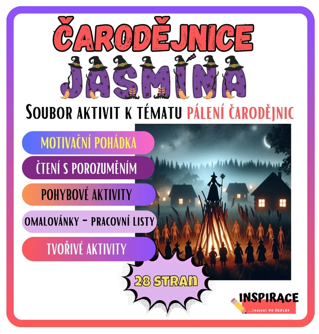 Čarodějnice JASMÍNA🧙‍♀️(soubor aktivit k tématu)