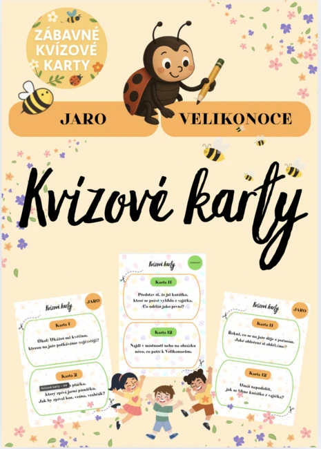  Kvízové karty - jaro, Velikonoce