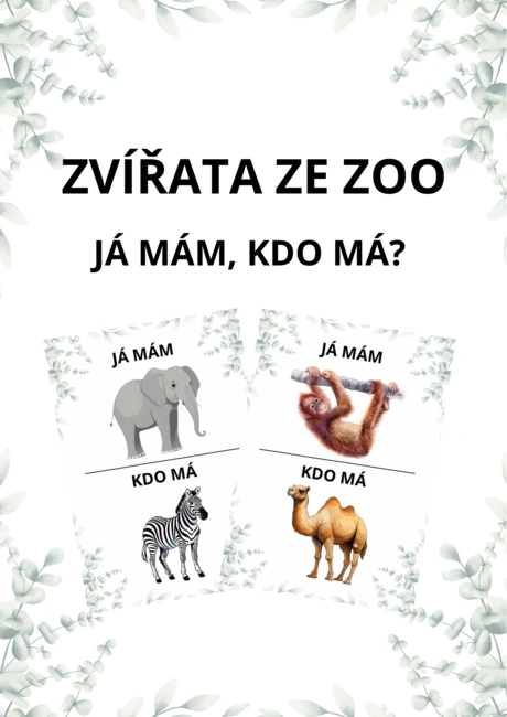 ZVÍŘATA ZE ZOO - Já mám, kdo má? 🦩