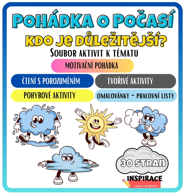 O POČASÍ - KDO JE DŮLEŽITĚJŠÍ? 🌦️ (soubor aktivit k tématu)