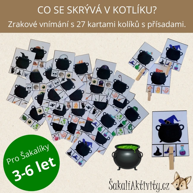  ČARODĚJNICE - Co se skrývá v kotlíku? - zrakové vnímání 