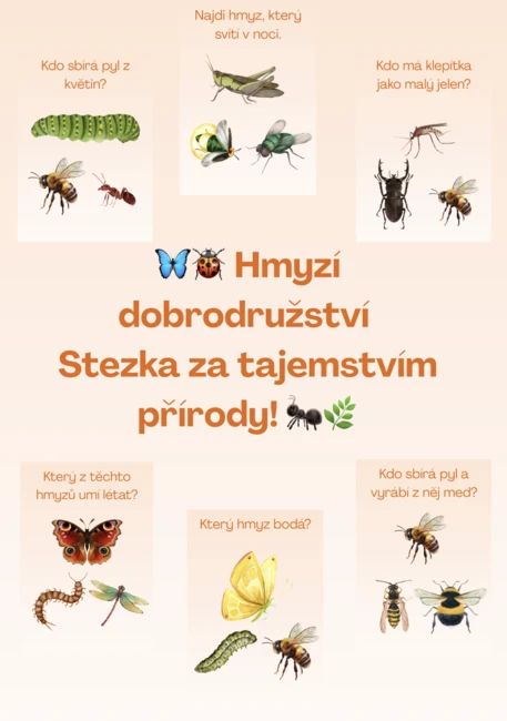 🦋🐞 Hmyzí dobrodružství – Stezka za tajemstvím přírody! 🐜🌿