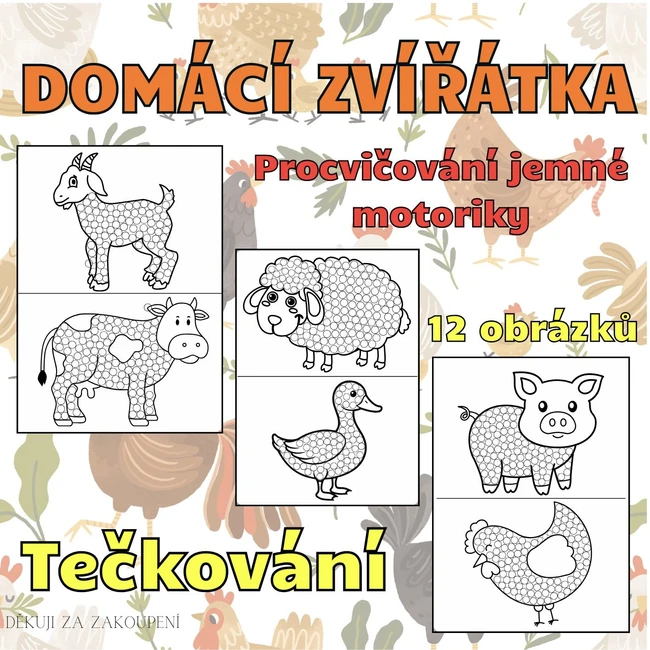 DOMÁCÍ ZVÍŘÁTKA - tečkování