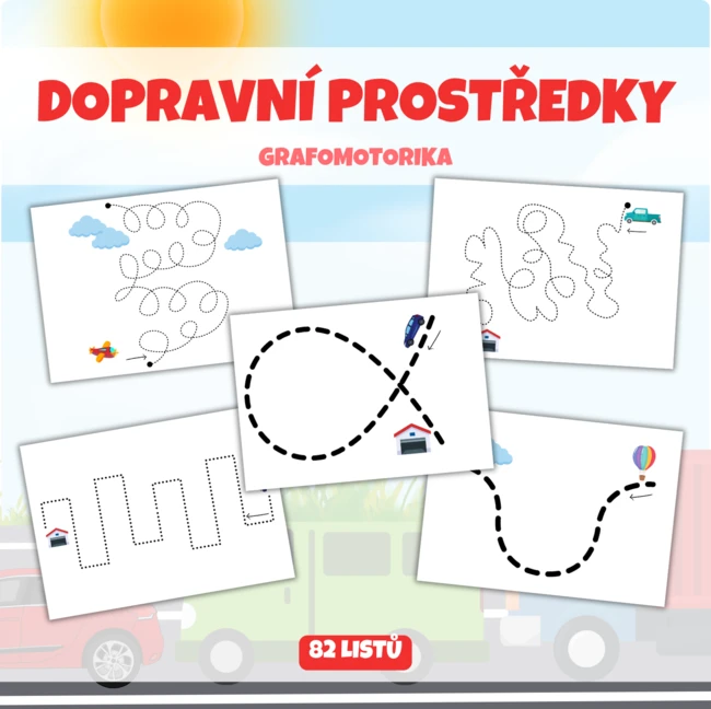 DOPRAVNÍ PROSTŘEDKY - grafomotorika 