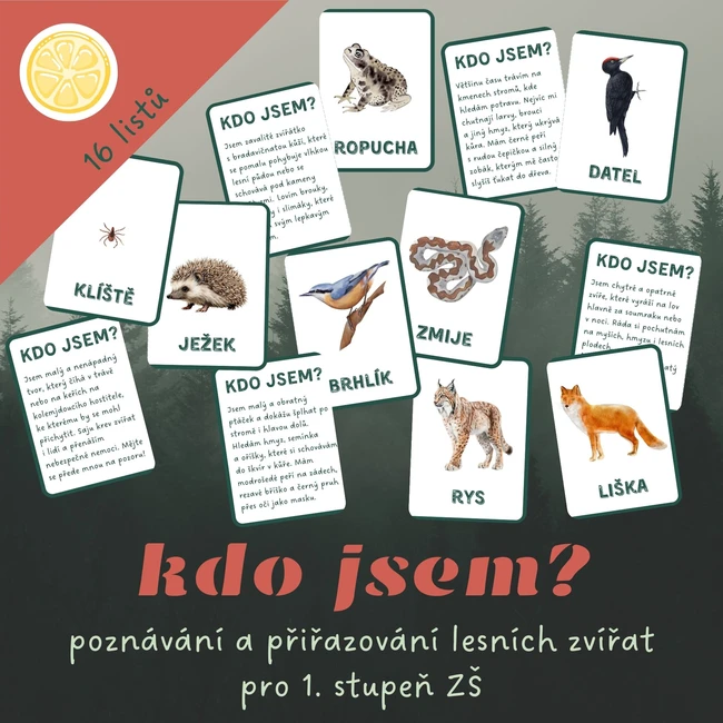 Kdo jsem? Přiřazování a poznávání lesních zvířat