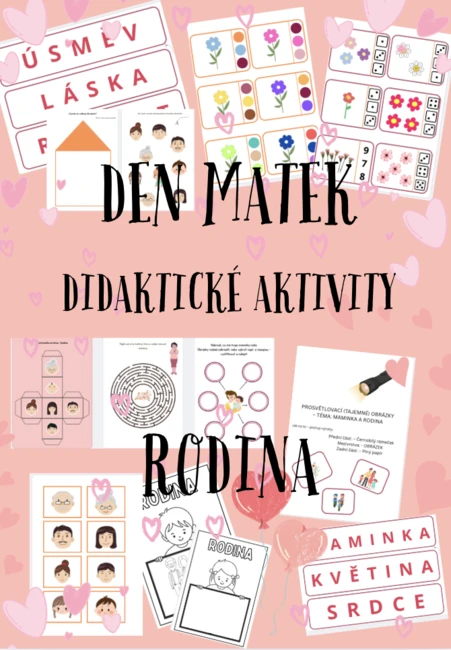 karty a pracovní listy na téma MAMINKA A RODINA