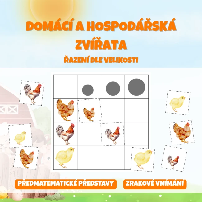 DOMÁCÍ A HOSPODÁŘSKÁ ZVÍŘATA - řazení dle velikosti